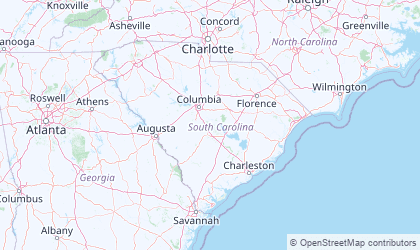 Landkarte von South Carolina