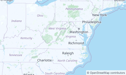 Landkarte von Virginia