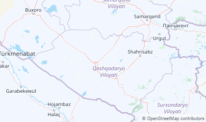 Landkarte von Qashqadaryo