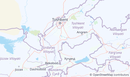 Landkarte von Toshkent