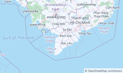 Landkarte von Mekong Delta