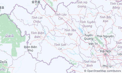 Landkarte von Nordwest-Vietnam