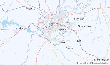 Landkarte von Harare