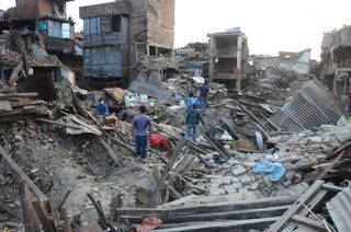 Erdbeben in Bhaktpur Kathmandu, Nepal